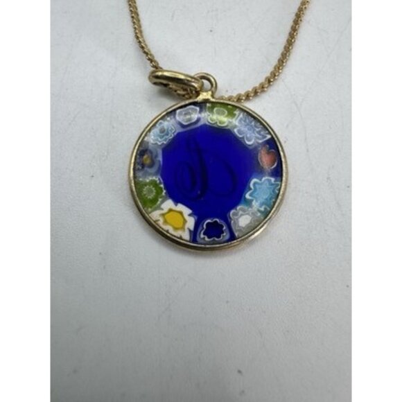 Vintage Antica Murrina Murano Millefiori Initial C Gold Tone  17" Long - Picture 7 of 8